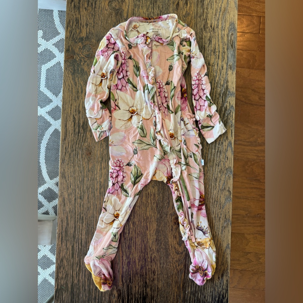 Posh peanut Floral Baby Onesie